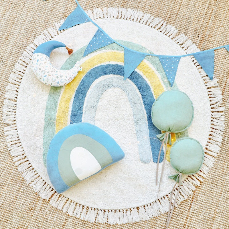 Kinderkamer Rond Kwastjes Tapijt