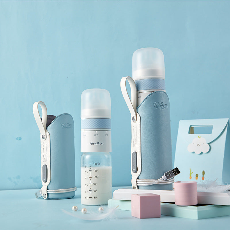 Draagbare glazen fles voor baby's, thermostatische melkfles