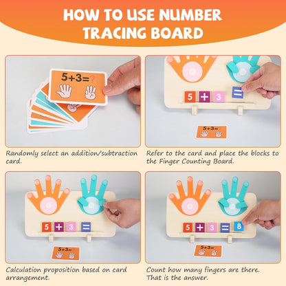 Talking Flash Cards And Finger Counting Math Board Interactive Learning Toys For Kids Aged Over 3  Number Alphabet Words Song Learning